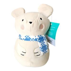 NEW Pillowfort Kids Winter Christmas Mouse Plush in Light Cream (Size: 8" x 6")
